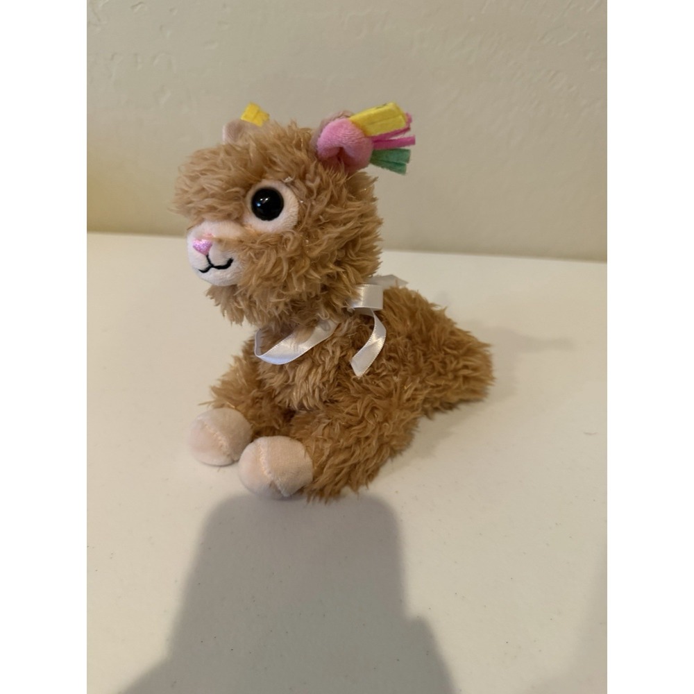 Frankford Candy Sitting Llama Fluffy Plush 8" Super Sweet pre-loved